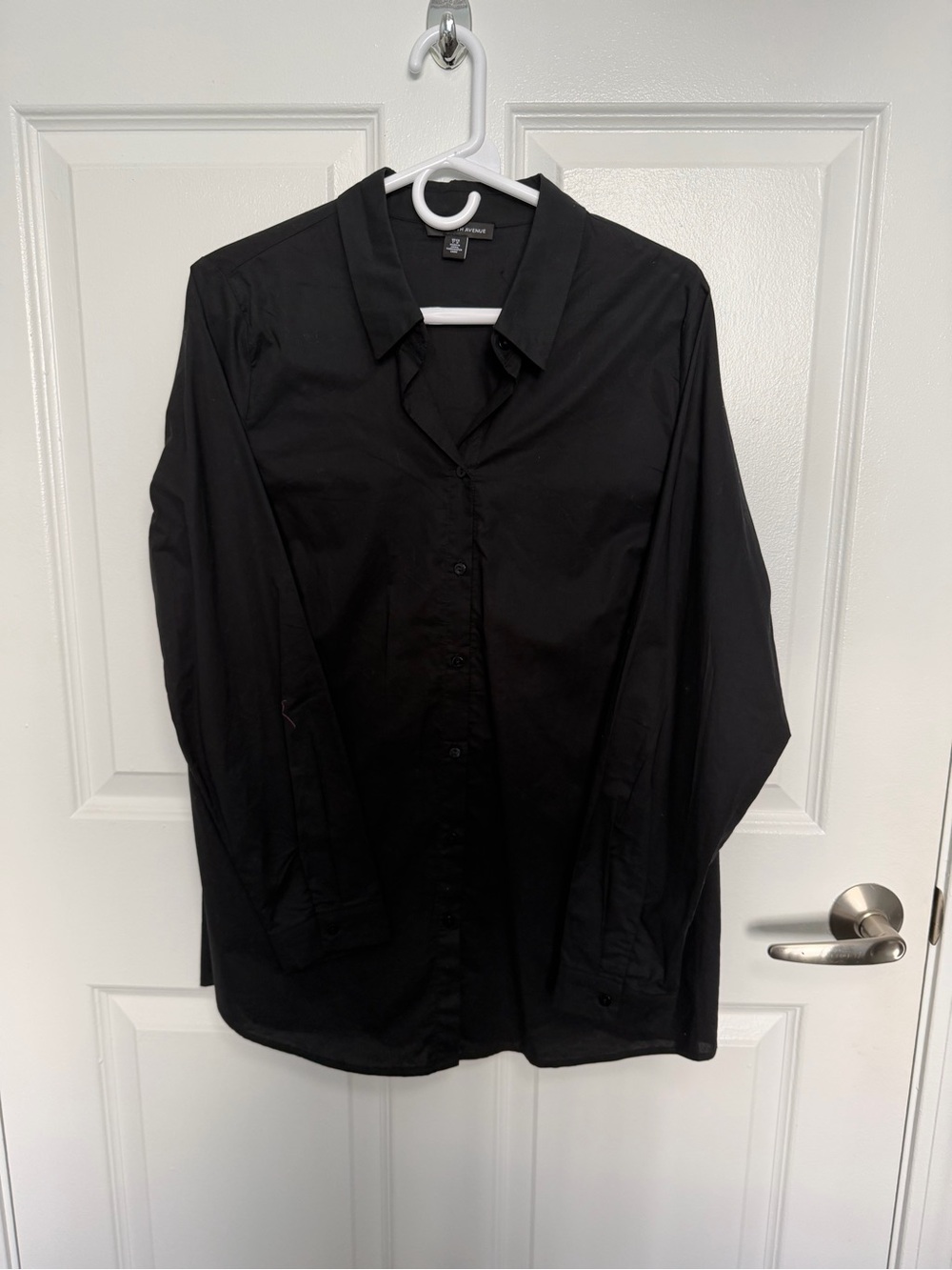 Saks Fifth Avenue Black Women's Button-Down Shirt
